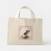 Hoppy Pasen van een of ander konijn die van je hou Mini Tote Bag (Achterkant)