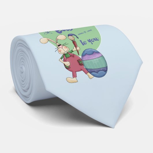 Hoppy Pasen voor je artistieke konijn Stropdas (Opgerold)