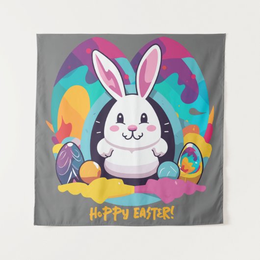 Hoppy Pasen! Wandkleed (Voorkant)