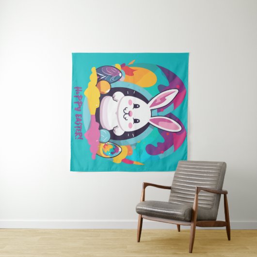 Hoppy Pasen! Wandkleed (In Situ (horizontaal))