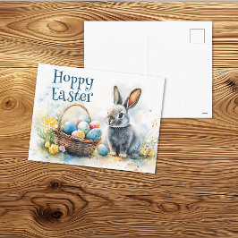 Hoppy Pasen Watercolor Feestdagenkaart