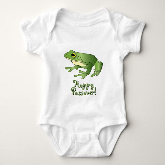 Hoppy Passover - enkele kikker - Baby odysuit Romper (Voorkant)