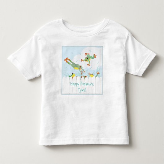 Hoppy Passover Frogs Kinder Shirts (Voorkant)