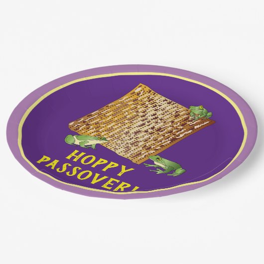 Hoppy Passover Paper-Borden Papieren Bordje (Gekanteld)