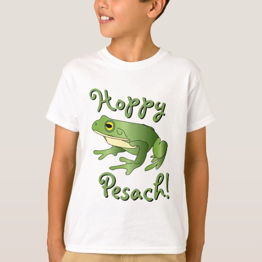 Hoppy Pesach - Kikker - Kinder T-shirt (Voorkant)