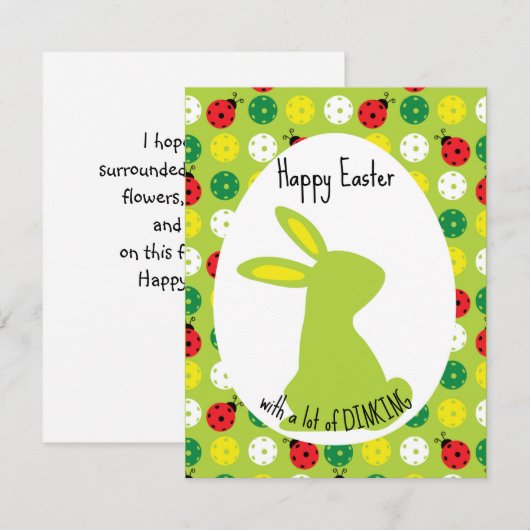 🐰 Hoppy Pickleball Paasen, schattig groen (Voorkant / Achterkant)