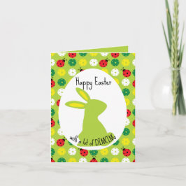 🐰 Hoppy Pickleball Paasen, schattig groen Kaart