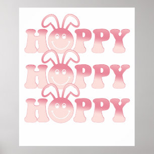 HOPPY, retro, vintage Poster