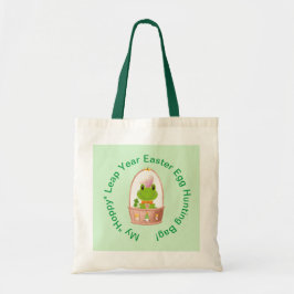 "Hoppy" schrikkeljaar paaseierjacht kikkerkonijn Tote Bag