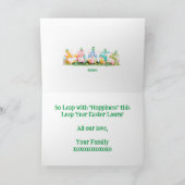 "Hoppy" schrikkeljaar Pasen kabouters konijntjes k Kaart (Binnen)