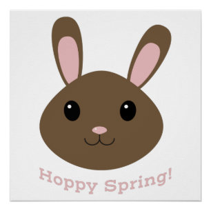 Hoppy Spring Bunny Perfect Poster