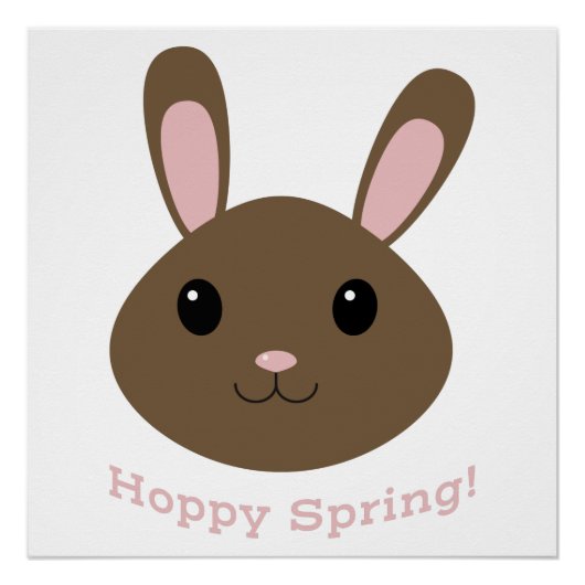 Hoppy Spring Bunny Perfect Poster (Voorkant)