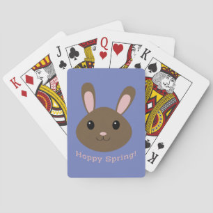 Hoppy Spring Bunny Pokerkaarten