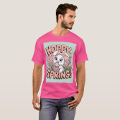 Hoppy Spring Bunny T-shirt - Schattige paasflora (Voorkant volledig)