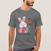 Hoppy to be Medical Assistant Bunny Easter Eggs St T-shirt (Voorkant)