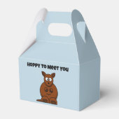 Hoppy to Meet You Kangaroo Funny Cartoon Bedankdoosjes (Voorkant Zijde)