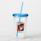 Hoppy Together gebrouwen voor liefde Hart foto lij Acryl Drinkbeker (Achterkant)