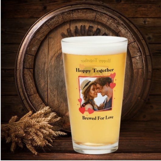 Hoppy Together gebrouwen voor liefde Hart foto lij Glas