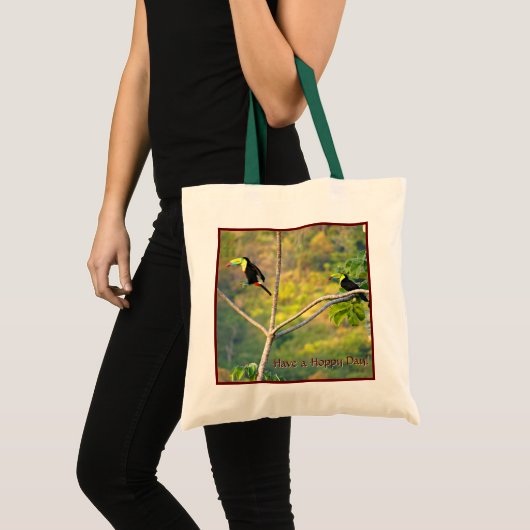 Hoppy Toucans-Canvas tas (Voorkant (product))