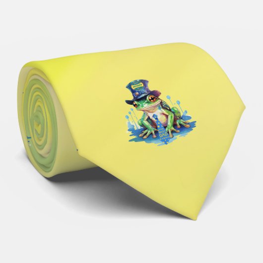 "Hoppy" Vaderdag Frog Top Hoed en Stropdas Design (Opgerold)