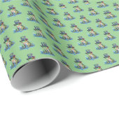"Hoppy" Vaderdag Frog Top Hoed en Stropdas Design Cadeaupapier (Rol Hoek)