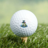 "Hoppy" Vaderdag Frog Top Hoed en Stropdas Design Golfballen (Insitu Shirt)