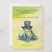 "Hoppy" Vaderdag Frog Top Hoed en Stropdas Design Kaart (Voorkant)
