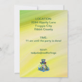 "Hoppy" Vaderdag Frog Top Hoed en Stropdas Design Kaart (Achterkant)