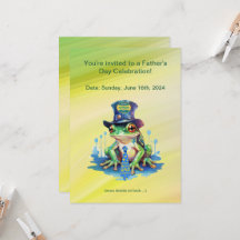 "Hoppy" Vaderdag Frog Top Hoed en Stropdas Design