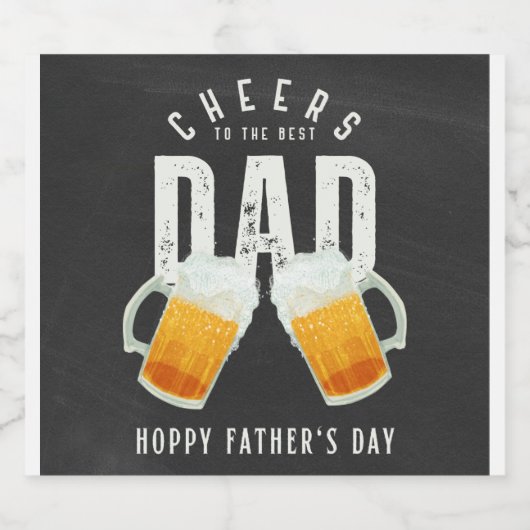 Hoppy Vaderdag Gift Bier Etiket (Enkel label)