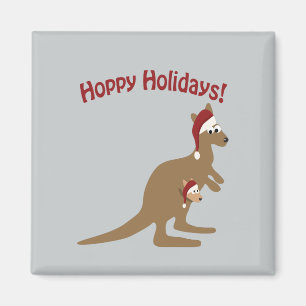 Hoppy Vakantie! Kerstmis Kangoeroe Magneet
