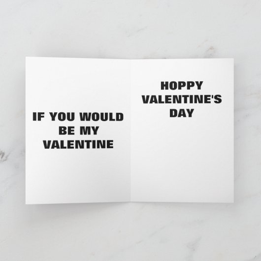 Hoppy Valentijn Feestdagen Kaart (Binnen)