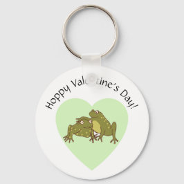 Hoppy Valentijnsdag Funny Cute Frogs in Love Sleutelhanger