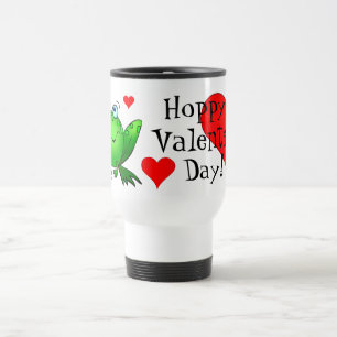 Hoppy Valentijnsdag Mop Cute Cartoon Kikker Reismo Reisbeker