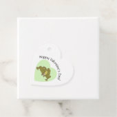 Hoppy Valentijnsdag Schattige Frogs In Love Bedankjes Labels (In situ)