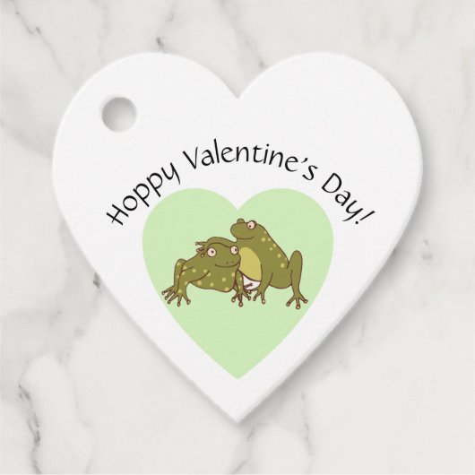 Hoppy Valentijnsdag Schattige Frogs In Love Bedankjes Labels (Voorkant)