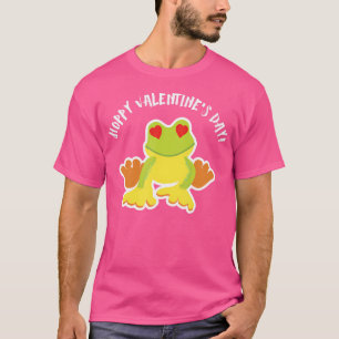 Hoppy Valentijnsdag Schattigee Cartoon boomkikker T-shirt