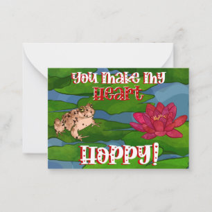 Hoppy Valentijnsdag Toad & Flower Kids Valentijnsk Notitiekaartje