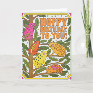 Hoppy Verjaardag Aan Jou Kikkers Letterpress Kaart
