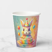 "HOPPY VERJAARDAG GENOT" PAPIEREN BEKERS (Achterkant)