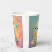 "HOPPY VERJAARDAG GENOT" PAPIEREN BEKERS (Links)