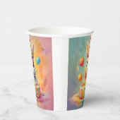 "HOPPY VERJAARDAG GENOT" PAPIEREN BEKERS (Rechts)