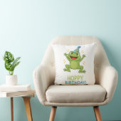 Hoppy Verjaardag Grappige Kikker Kinderen Kussen (Stoel)