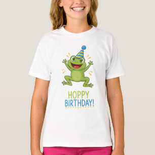 Hoppy Verjaardag Grappige Kikker Kinderen T-shirt