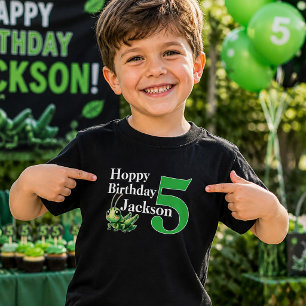 Hoppy Verjaardag Graspeerd 5de Verjaardag Kinder Shirts