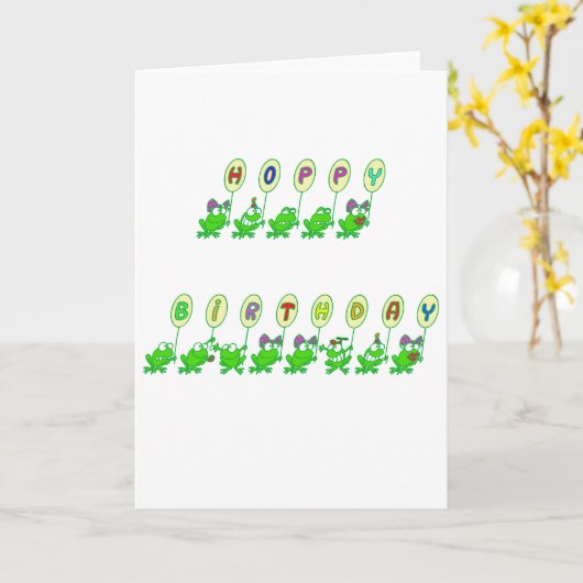 HOPPY VERJAARDAG KAART (Gele Bloem)