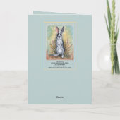 Hoppy Verjaardag Konijn Schilderen Kunst Leuk Dier Kaart (Achterkant)