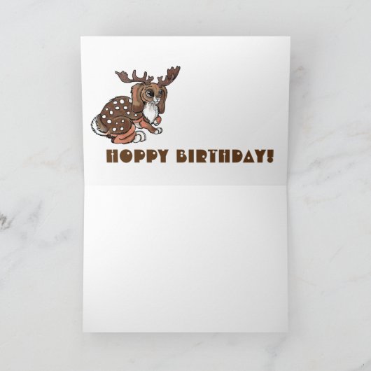 Hoppy Verjaardag van Jackalope! Kaart (Binnen)