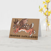 Hoppy Verjaardag van Jackalope! Kaart (Gele Bloem)