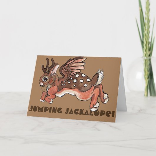 Hoppy Verjaardag van Jackalope! Kaart (Voorkant)